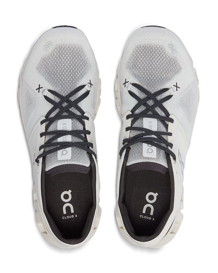 Shop On Men's Cloud X 3 Lace Up Running Sneakers In Ivory | Black