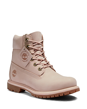 Timberland Women's Waterproof 6" Premium Lug Sole Boots Women's Shoes In Light Pink Nubuck