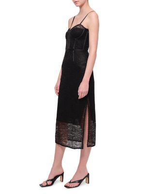 chinese dress ladies Valletta Bustier Midi Dress - White Multi