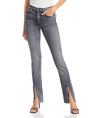 MOTHER THE RASCAL SLICED UP HEM HIGH RISE BOOTCUT JEANS IN DIGGING UP