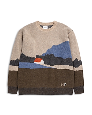 NORSE PROJECTS RUNE LANDSCAPE WOOL RELAXED FIT CREWNECK SWEATER