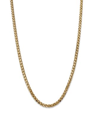 Bloomingdale's Fine Collection - Men's Wheat Link Chain Necklace in 14K Yellow Gold, 24" - Exclusive