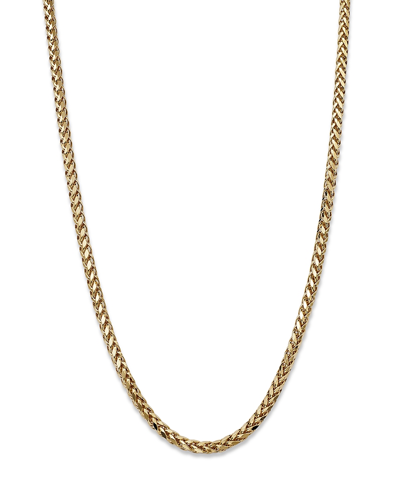 Bloomingdale's Fine Collection Men's Wheat Link Chain Necklace in 14K Yellow Gold, 24