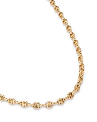 Men&#39;s Anchor Link Chain Necklace in 14K Yellow Gold, 24&amp;quot; 