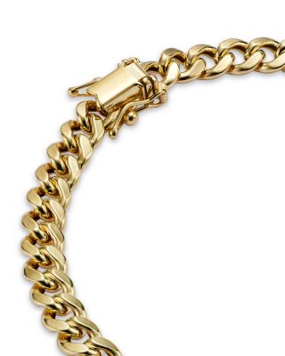 Men&#39;s Miami Cuban Chain Bracelet in 14K Yellow Gold 