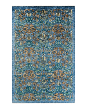 Bloomingdale's Artisan Collection Arts & Crafts M1705 Area Rug, 6' X 9'1 In Blue