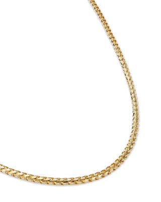 Men's Franco Link Chain Necklace in 14K Yellow Gold, 22" 
