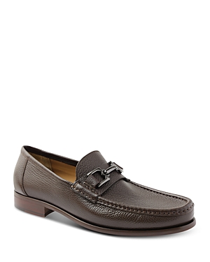 Shop Bruno Magli Men's Trieste Slip On Moc Toe Loafers In Dark Brown