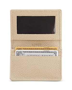 Royce New York Executive Leather Card Case In Taupe