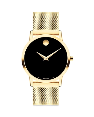 Shop Movado Museum Classic Watch, 33mm In Black/gold