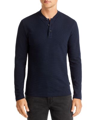 Slim Fit Ribbed Henley - Exclusive