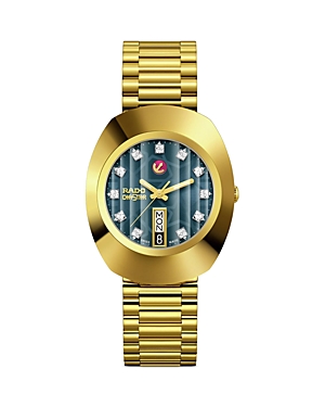 Shop Rado The Original Watch, 35mm In Blue/gold