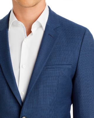 Arti Extra Slim Fit Blue Birdseye Suit Jacket