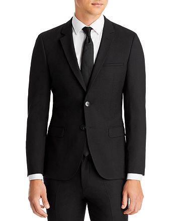 HUGO Arti Extra Slim Fit Black Lightweight Stretch Flannel Suit Jacket ...