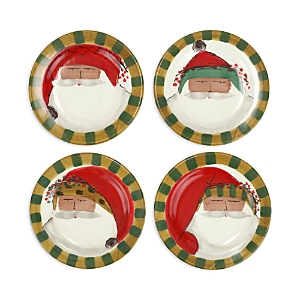 Vietri Old St. Nick Multicultural Assorted Round Salad Plates, Set Of 4 In Multi