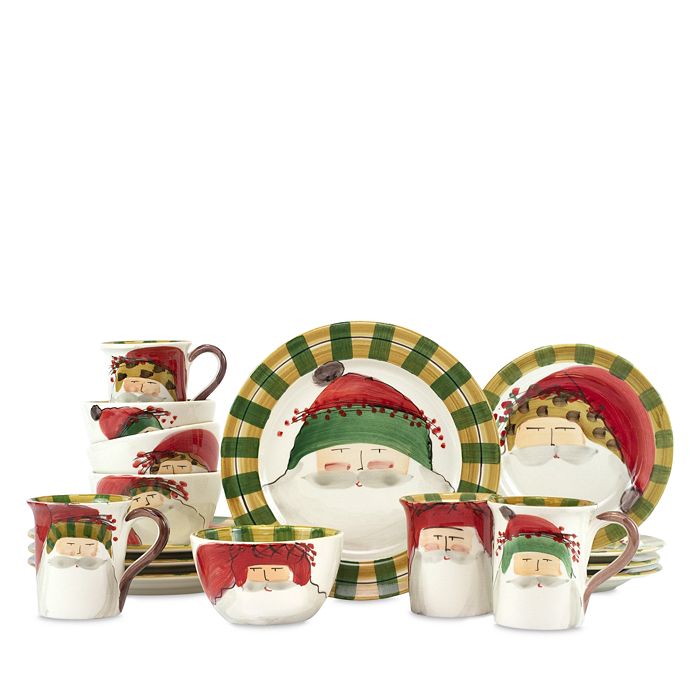 VIETRI Old St. Nick Assorted 16Piece Dinnerware Set, Service for 4