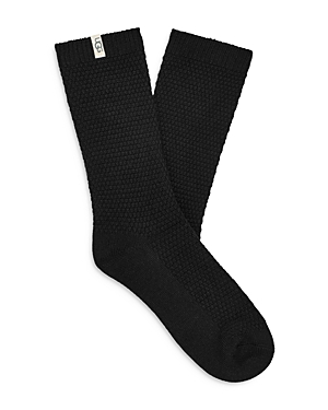 Ugg Classic Merino Wool-blend Boot Socks In Black