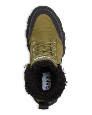 GANNI Women's Cleated Lace Up Hiker Boots | Bloomingdale's