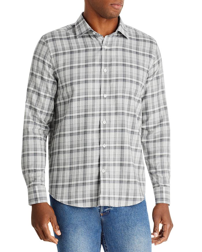 The Men's Store at Bloomingdale's Plaid Long Sleeve Shirt Bloomingdale's