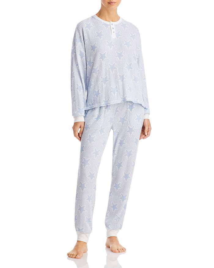 AQUA Printed Thermal Long Pajama Set - 100% Exclusive