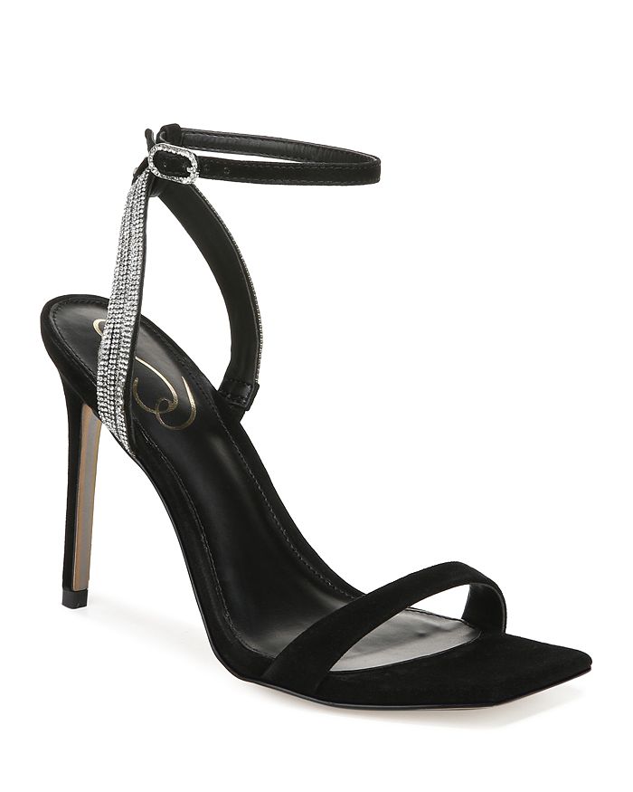 Sam Edelman Women's Ophelia Embellished Ankle Strap High Heel Sandals ...