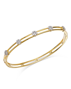 Bloomingdale's Diamond Bezel Bangle Bracelet In 14k Yellow Gold, 0.95 Ct. T.w. - 100% Exclusive