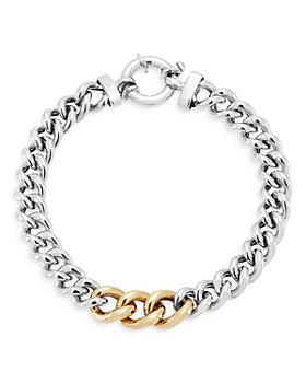 Alberto Amati - 14K Yellow Gold & Sterling Silver Curb Link Chain Bracelet