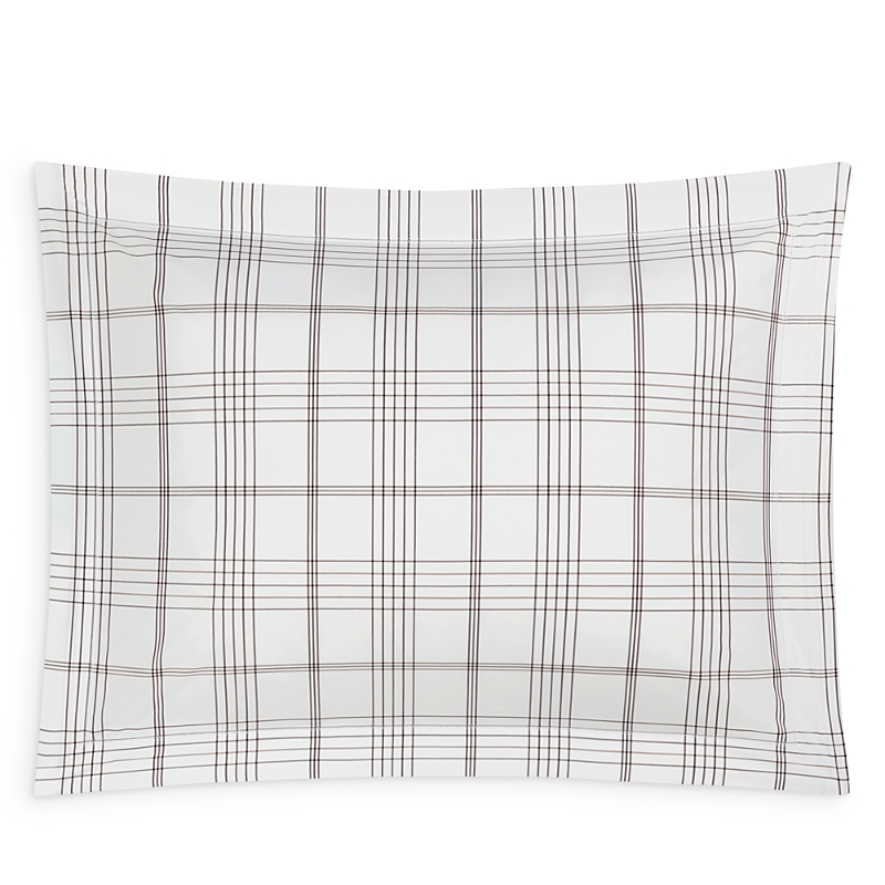 Matouk August Plaid Standard Sham In Brown