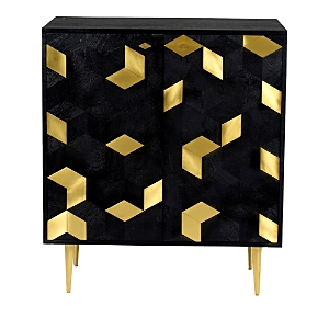 Shop Moe's Home Collection Sapporo Metallic Accent Cabinet In Black