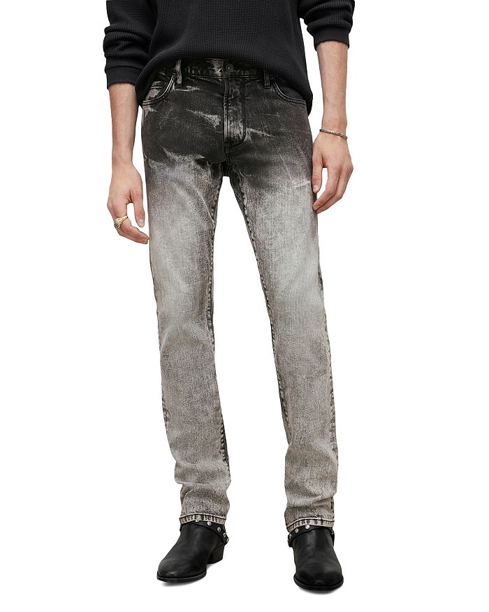 John Varvatos Danny Two Tone Slim Fit Jeans in Gray Mist | Bloomingdale's