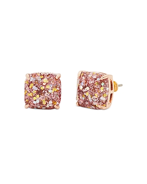 Kate Spade New York Mini Square Stud Earrings In Rose Gold