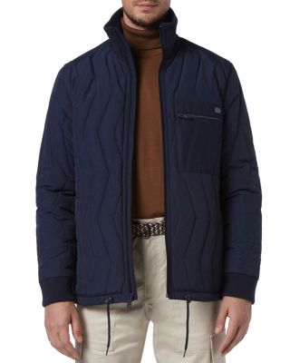 Floyd Nylon Zig Zag Quilted Full Zip Bomber Jacket