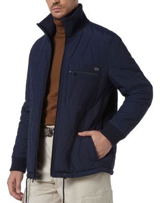 Floyd Nylon Zig Zag Quilted Full Zip Bomber Jacket