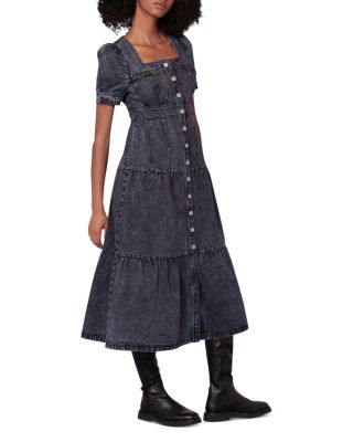 white christmas dresses Whistles Rina Trapeze Dress Denim Blue – For The Creators