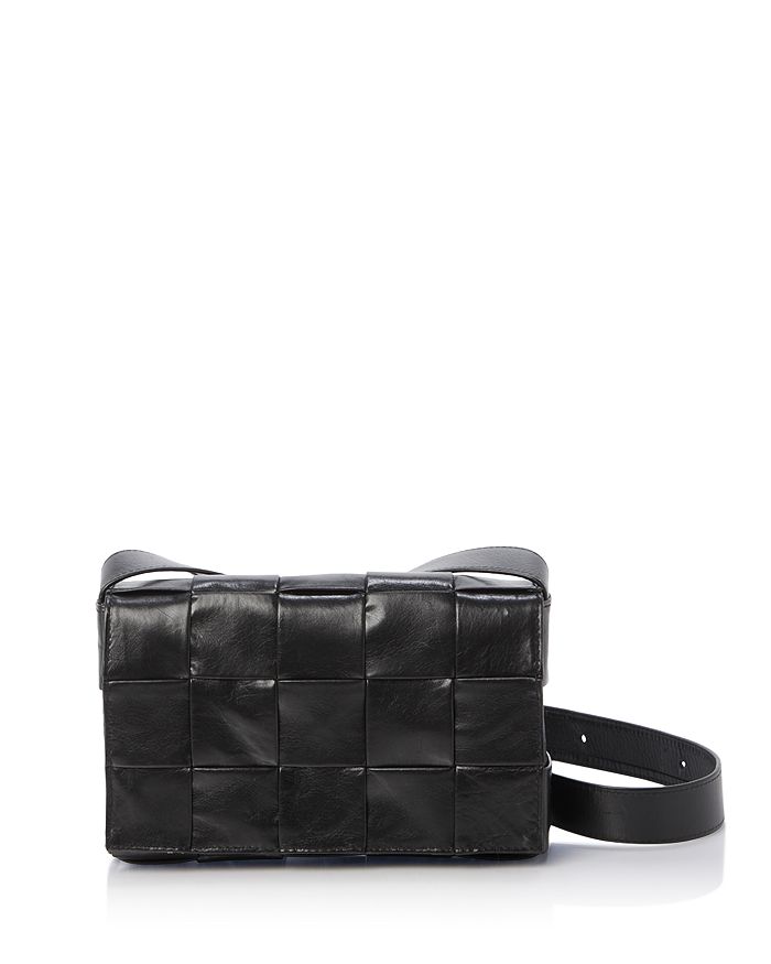 Bottega Veneta Borsa Crossbody Bag - Black/Sliver