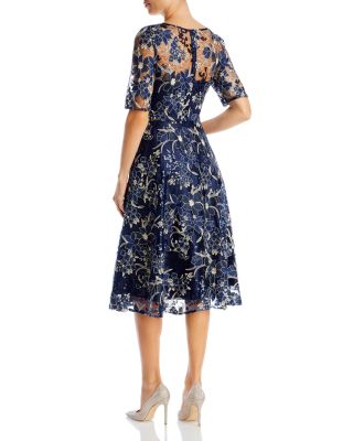 Short Sleeve Illusion Yoke Dress