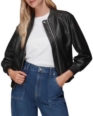 Whistles - Laura Leather Bomber Jacket