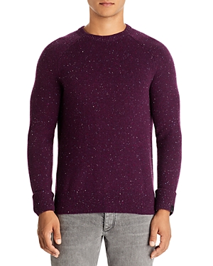 Rag & Bone Men's Harlow Donegal Crew Sweater In Plum Mulit