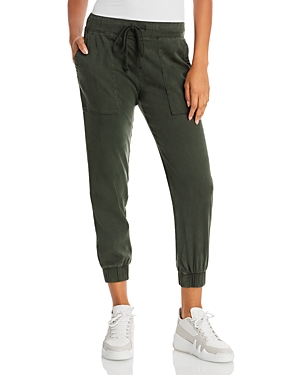 Shop Bella Dahl Patch Pocket Jogger Pants In Dark Forest