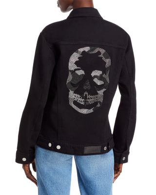 Zadig & Voltaire Kase Skull Embellished Denim Jacket - 150th