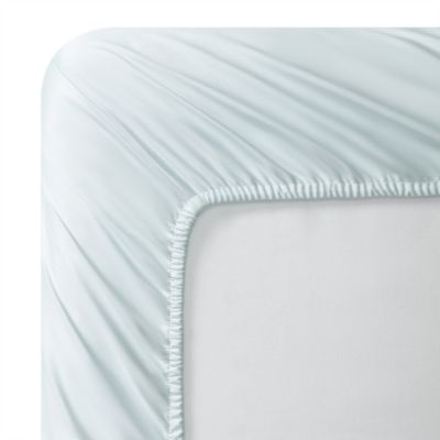 Solid Blue Sateen Sheet Set, King