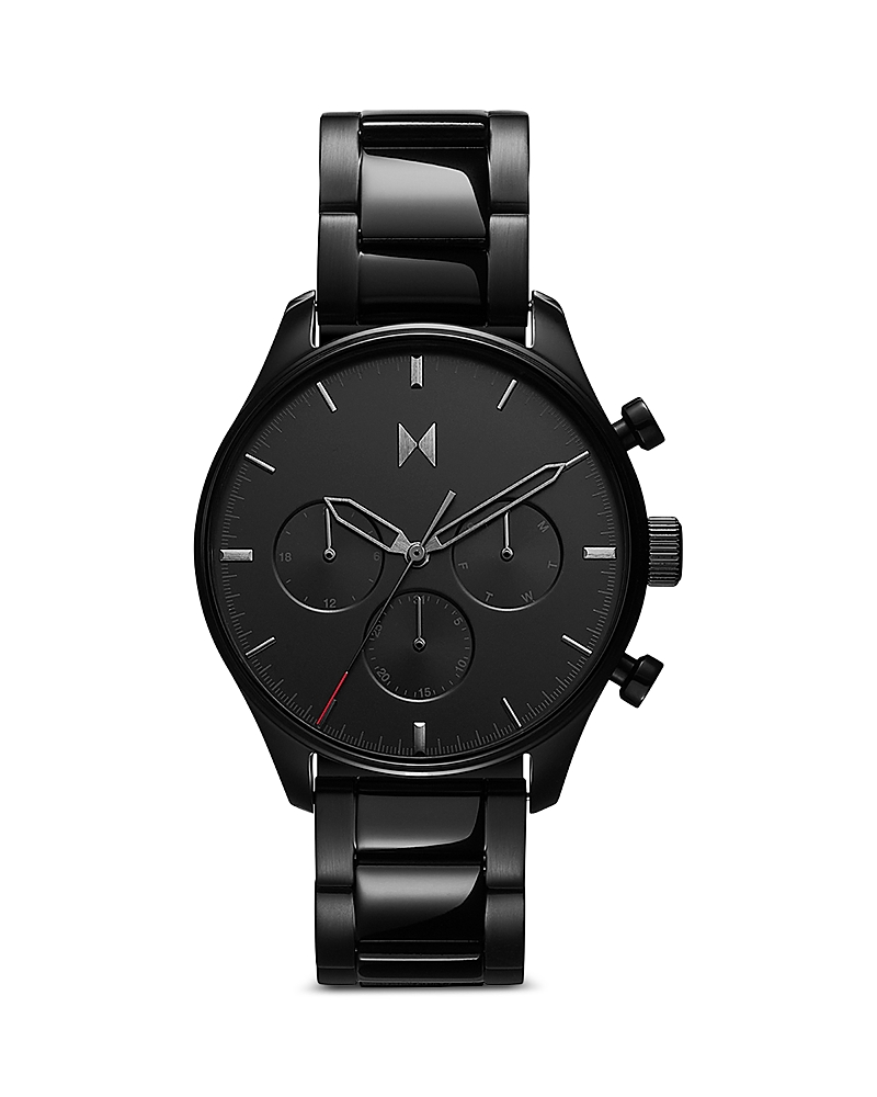 Mvmt Men's Chronograph Airhawk Black-tone Stainless Steel Bracelet Watch 42mm In Black