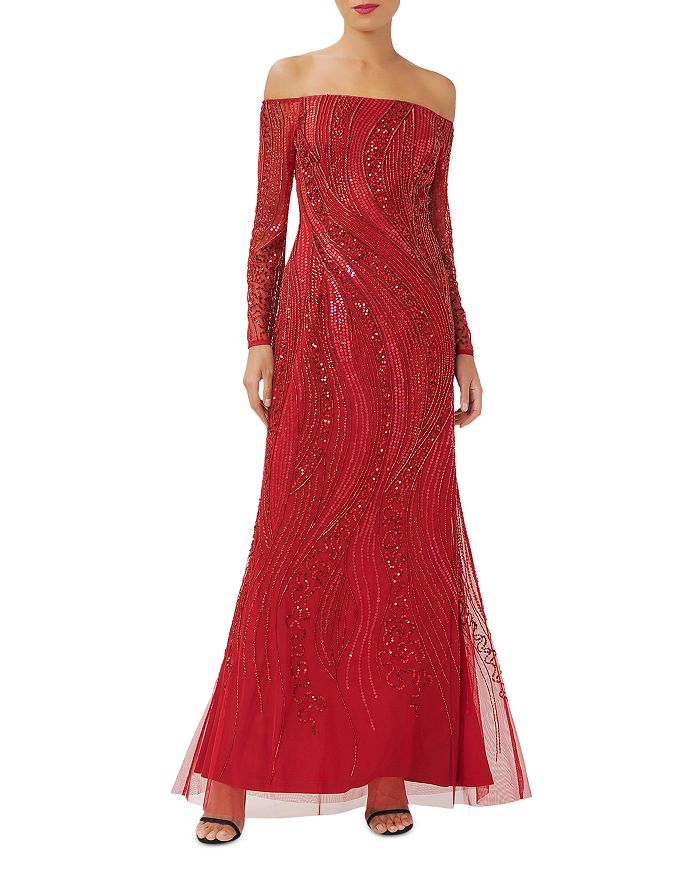Adrianna papell cold shoulder gown online