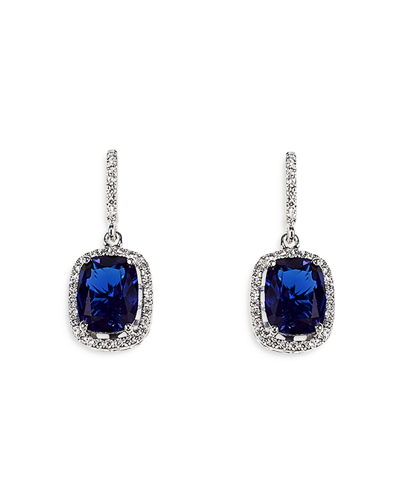 Anabela Chan 18k White Gold Plated Sterling Silver Constellation Collection Simulated Sapphire & Simulated Diamon In Blue/white