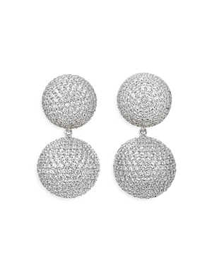 Anabela Chan 18K White Gold Plated Sterling Silver Tutti Frutti Simulated Diamond Bauble Earrings