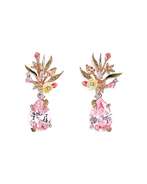 Anabela Chan 18K Gold Vermeil English Garden Mother of Pearl & Simulated Stone Mini Pink Posie Drop Earrings