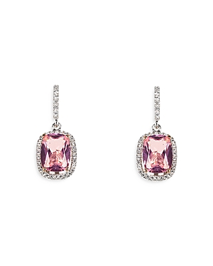 Anabela Chan 18k White Gold Plated Sterling Silver Constellation Collection Simulated Diamond & Morganite Comet E In Pink/white