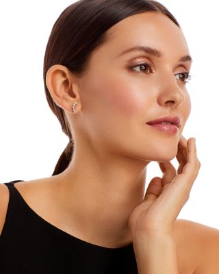 Diamond Ear Climbers in 14K White Gold, 0.50 tcw 