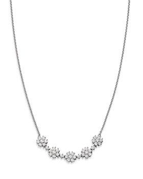 Bloomingdale's - Diamond Flower Collar Necklace in 14K White Gold, 1.0 ct. t.w. - 100% Exclusive