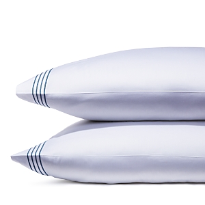 Frette Cruise King Pillowcase, Pair In White/peacock